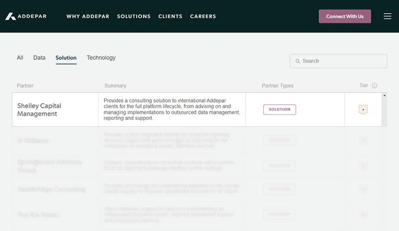 Addepar Consulting Solution Partner